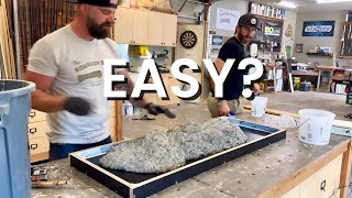 Easy Outdoor Concrete Coffee Table  Two Day Coffee Table Build [upl. by Keene530]