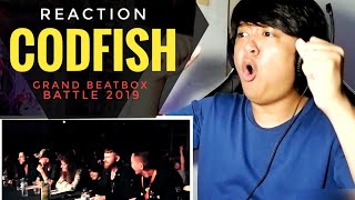 REACTION  CODFISH  Grand Beatbox Battle 2019  Solo Elimination [upl. by Dasie]