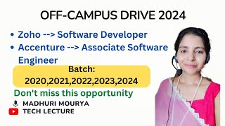 Zoho Accenture OffCampus Drive 2024  Batch 20202021202220232024 techlecture zoho [upl. by Carrew]