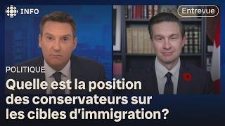 Immigration ingérence paralysie  le chef conservateur Pierre Poilievre répond à nos questions [upl. by Ekud]