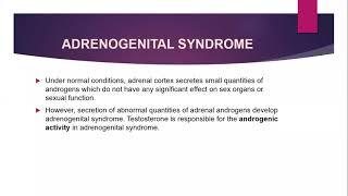 Congenital adrenal hyperplasia  Adrenogenital Syndrome [upl. by Einaeg]