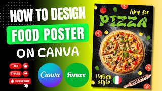 How to design stunning PIZZA food poster on Canva stepbystep guide [upl. by Todd241]