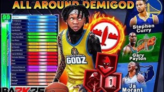 THIS 6’3 DEMIG0D BUILD WILL BREAK NBA2K25BEST ISO BUILD HOF SHOOTING amp FINISH BADGESBest Build 2K [upl. by Julienne]