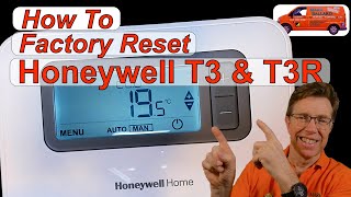 How to Reset the Honeywell T3 amp T3R Thermostat to its Factory Setting amp Rebind the T3R [upl. by Ikin]