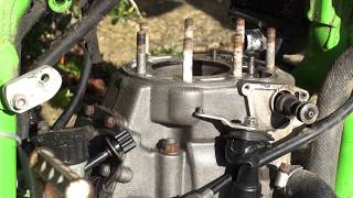 Kawasaki KDX200SR KIPS replacement Removing the KIPS Pt3 [upl. by Ltsyrk311]