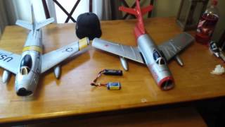 Freewing F86 amp Mig15 64mm side by side [upl. by Winzler17]