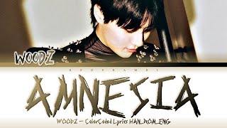 WOODZ 우즈  AMNESIA Lyrics 가사 日本語字幕 ColorCodedHANROMENG [upl. by Acirahs]