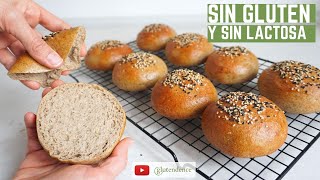 PAN SIN GLUTEN PARA HAMBURGUESA con harina de trigo sarraceno SIN ALMIDÓN DE MAÍZ [upl. by Antonin]