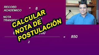 Calcular nota de postulación [upl. by Ihskaneem]