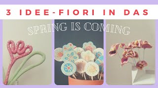 DIY  Come fare Fiori di DAS  Air Dry Clay  Decorazioni primaverili [upl. by Ettedo]