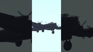 Super Old Lancaster Bomber Arrival Saskatoon Airport [upl. by Mars]