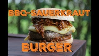 BBQ Sauerkraut Bratwurst Burger [upl. by Labinnah]