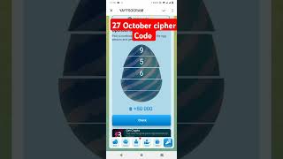 27 October yaystogram daily Cipher Code [upl. by Iddo854]