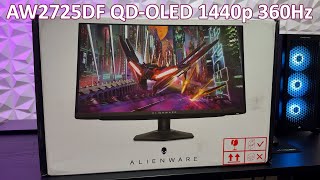 Alienware AW2725DF QDOLED 360Hz Gaming Monitor  Unboxing amp First Impressions [upl. by Merlin]