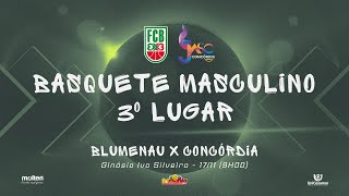 JASC 2024 BASQUETE MASCULINO  3º LUGAR  BLUMENAU X CONCÓRDIA APENAS IMAGENS [upl. by Repsihw646]