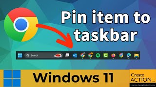 Pin and unpin an item to Windows 11 Taskbar [upl. by Cindie]