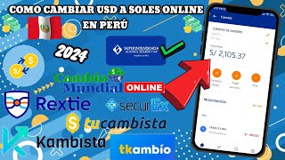 ✅💱Como cambiar Dolares USD a Soles Online en Perú con la mejor tasa de cambio paso a paso 2024 [upl. by Elisa]