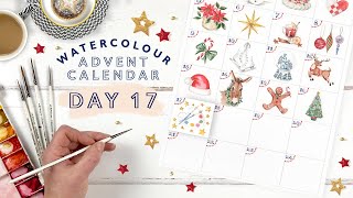 Watercolour Advent Calendar Day 17 [upl. by Pontone740]