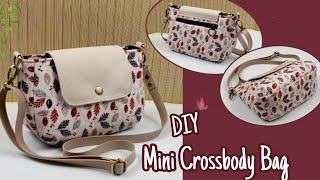 DIY Cara Membuat TasMini Crossbody Bag Tutorial amp Pattern [upl. by Babcock]