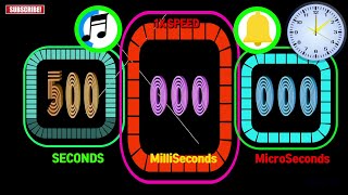 500 Seconds Colorful Rectangle Timer Alarm 🔔 MillisecondsMicroseconds [upl. by Evoy]