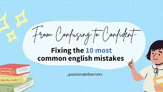 Top Common English Mistakes to Avoid SPEAK LIKE A PRO⭐ [upl. by Aehcsrop]