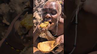 What a delicious Soup today See how Hadza old man enjoys it So delicious 😋😋hadzabetribe cooking [upl. by Reitman]