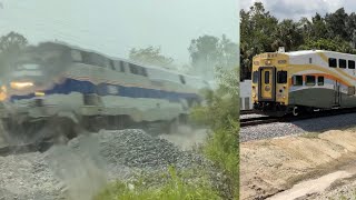 Railfanning Amtrak and SunRail on Deland station opening day ft 164 81224 [upl. by Ayhtin]