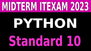 MIDTERM ITExam 2023 Python [upl. by Rhu]