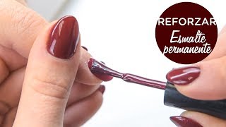 TRUCO Refuerzo uñas de esmalte permanente  Manicura24 [upl. by Euqinoj]