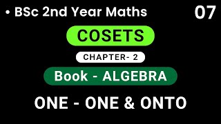 Cosets One  One amp Onto  Algebra  BSc 2nd Year  HPU [upl. by Sivia]