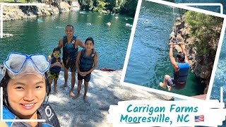 Carrigan Farms  Swim Swing Cliff Jumping  Place you must visit in NC USA Right at Hwy 77 [upl. by Aivila]