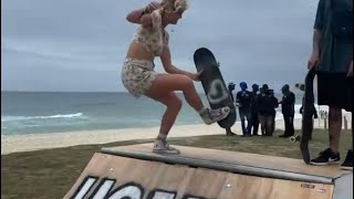 LIVE Mini ramp with BryceWettstein on the beach Rio de Janeiro Brazil 🇧🇷 [upl. by Allenrac]