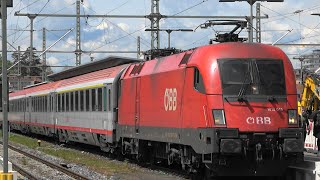 Friedrichshafen⚠️ IC118 bald Vergangenheit Railjet amp Regionalzüge in Farben rot gelb blau [upl. by Cottle]