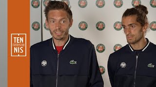 Nicolas Mahut et PierreHugues Herbert  Interview  RolandGarros 2021  FFT [upl. by Nileve595]