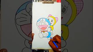 Doraemon end dorami easy drawing step by step [upl. by Nauqet]