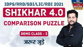 IBPSRRBSBILICRBI 2021  SHIKHAR 40 Comparison Puzzle  DEMO CLASS 3 [upl. by Ettezel]