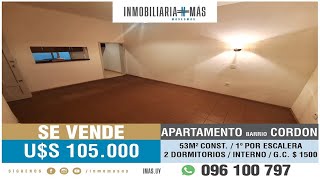 En Venta  Apartamento de 2 Dormitorios I Barrio Cordón [upl. by Adyan]