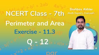 Class 7 Chapter 11 Ex 113 Q 12 Perimeter and Area Maths NCERT CBSE [upl. by Karas]