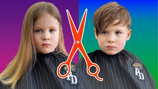 Pierwsza wizyta pięciolatka w salonie fryzjerskim ✂️  Nikodem ścina włosy 💇‍♂️ fryzjer family [upl. by Nelrah]