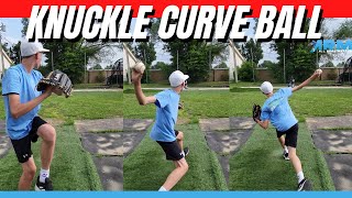 What Do You See Knuckle Curve Rear View 12u Pitching Slow Motion [upl. by Obnukotalo]