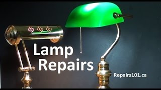 Lamp Repairs  How to Rewire Switch Replacement amp Underwriters Knot [upl. by Dleifxam]