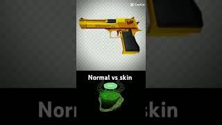 Normal vs Skin Desert Eagle in free fire normal 👍 skin subscribe [upl. by Merriman]