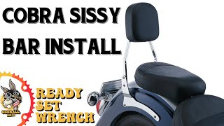 How To Upgrade Your Ride Installing A Cobra Sissy Bar [upl. by Aikan]