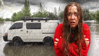 Surviving An Extreme Thunderstorm In Our Tiny Van Tasmania [upl. by Lello]