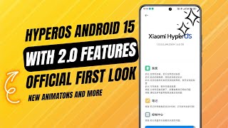 HyperOS Android 15 Beta 2 has 20 features  First look 🔥 [upl. by Nennahs21]