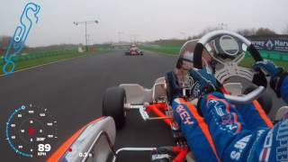 PF International X30 Junior kart laps with GoPro Hero 5 gauges [upl. by Azilanna629]