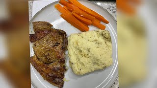 Quick meals with DebbyEasy Mash and Garlic Butter Pork chops recipe [upl. by Polak653]