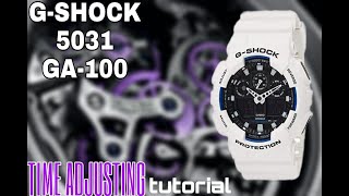 CASIO WATCH TIME SETTING GSHOCK 5031 GA100 SALIM REZATIME SYCN  TIME CHANGE  TIME ADJUSTING [upl. by Aisereht225]