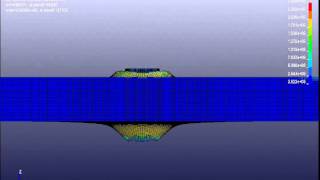 Finite element analysis deformable projectile penetration in armor plate LS DYNA [upl. by Channing739]