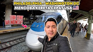 MENUJU WASHINGTON DC IBU KOTA AMERIKA  KERETA CEPAT ACELA AMTRAK [upl. by Aistek]